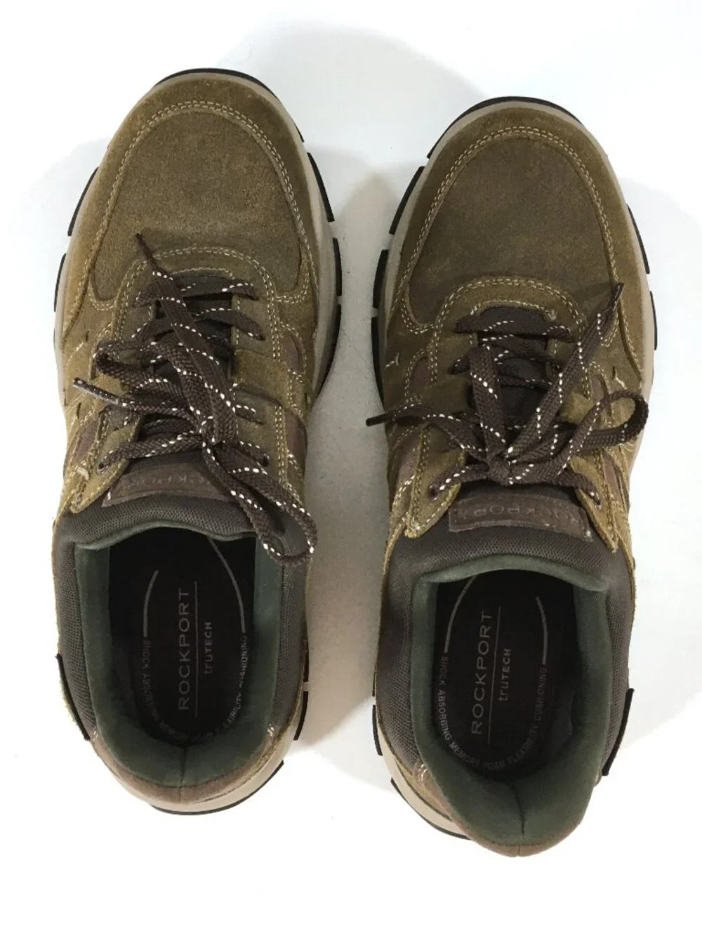 Rockport Rhett Lace Up Sneakers Mens Size 10 W Wide Brown Step In
